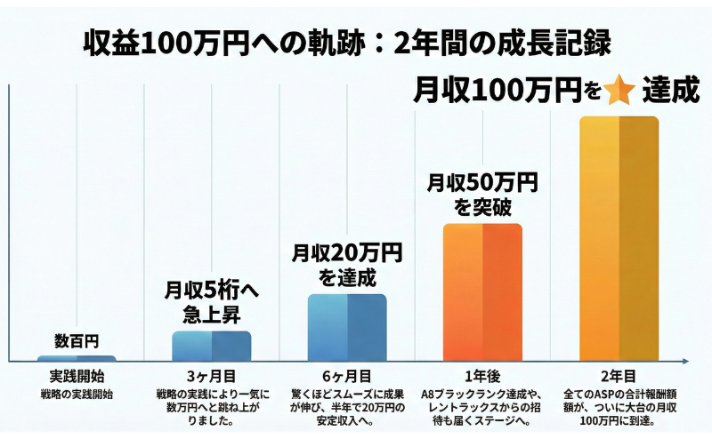 アフィリエイト月報酬１００万円突破